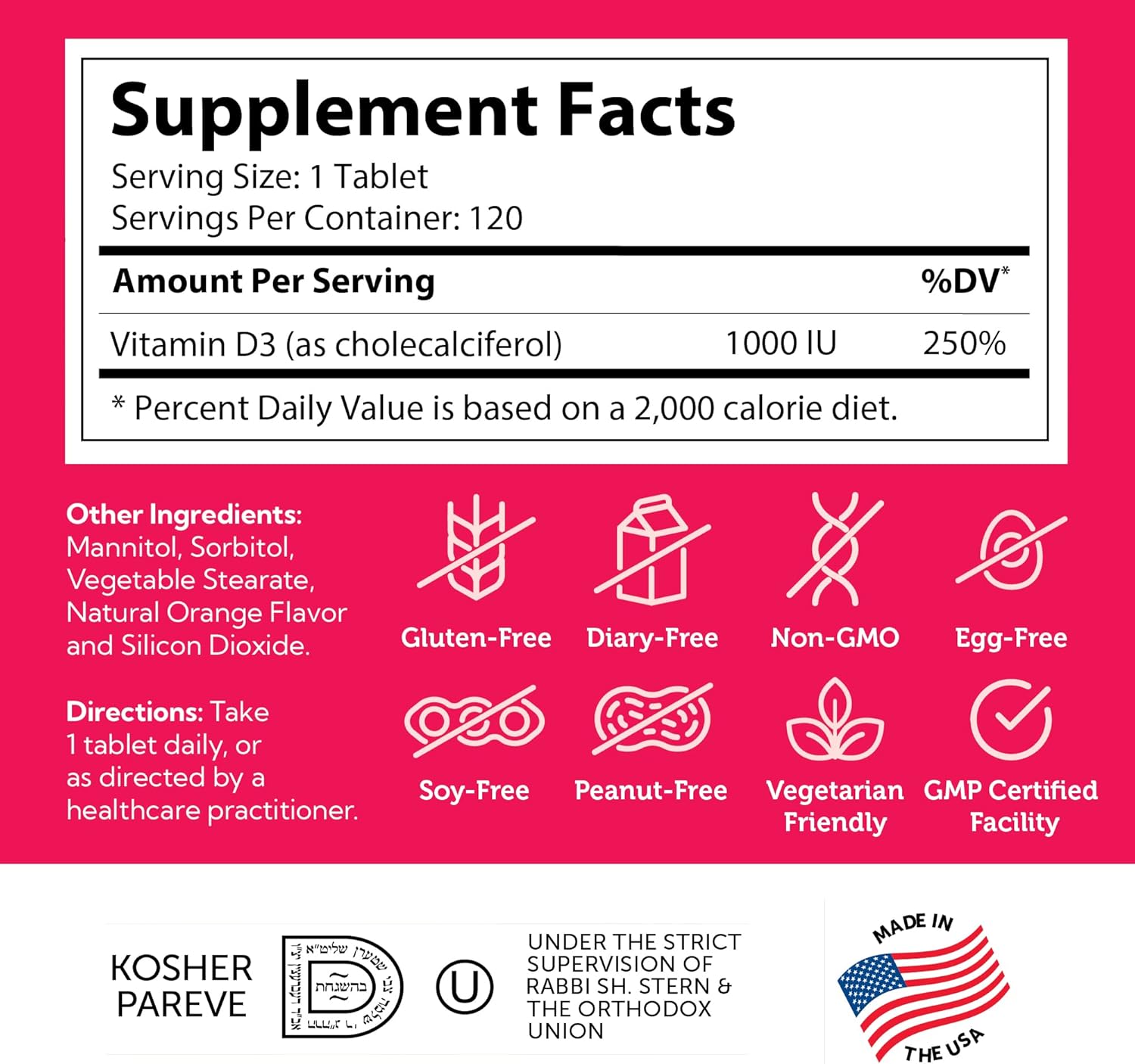 Zahler Junior D3 Vitamins 1000 IU - for Kids - Vitamin D for Kids to Support Bone, Teeth & Immune Health - Kosher Orange Flavor - 120 Count. - Nirvana Guru