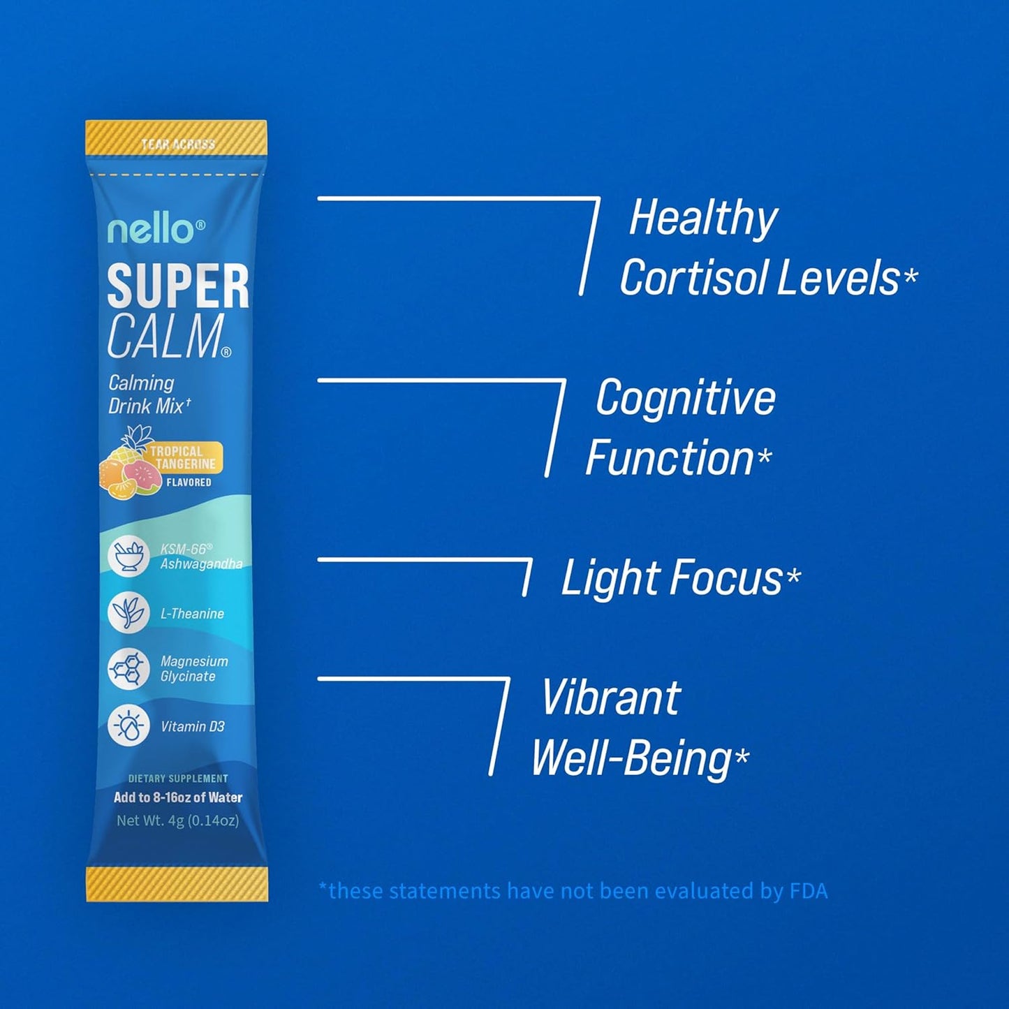 Supercalm Powdered Drink Mix, Raspberry Lemonade, L Theanine, Ksm-66 Ashwagandha, Magnesium Glycinate, Vitamin D 3, Supplements for Relaxation & Focus, No Sugar, Non GMO, On The Go, 20 Ct