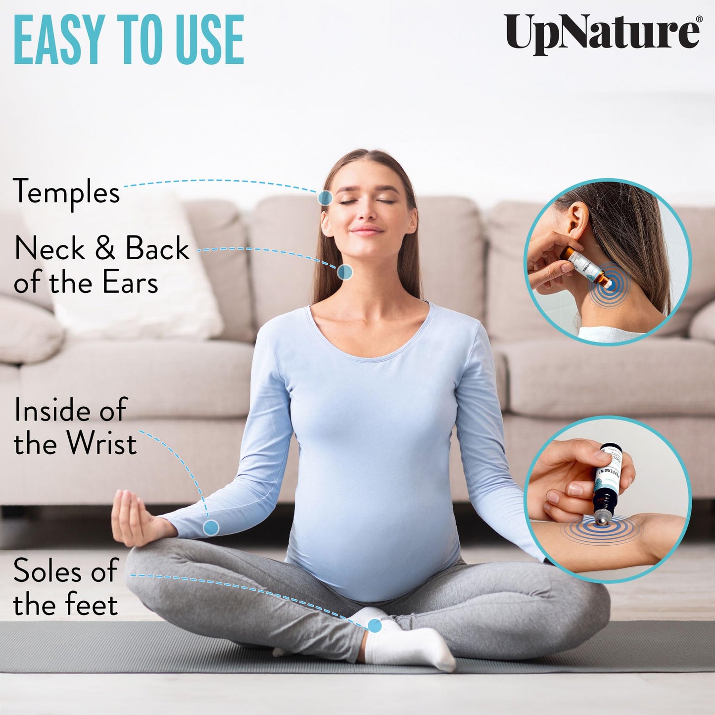 UpNature Lavender Essential Oil Pure Roll On - 100% Natural Lavender Oil for Skin