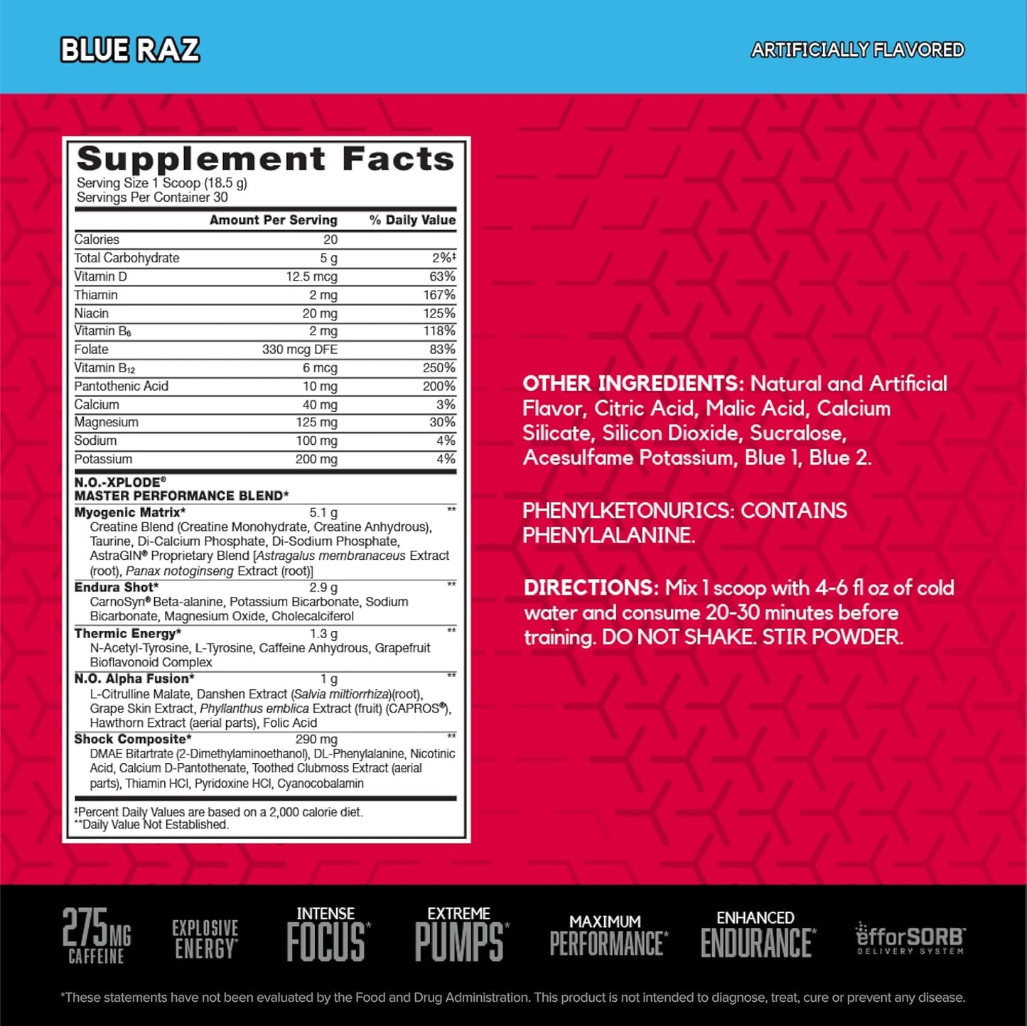 BSN N.O.-XPLODE Pre Workout Powder, Energy Supplement for Men and Women with Creatine and Beta-Alanine, Flavor: Fruit Punch, 30 Servings Nirvana Guru