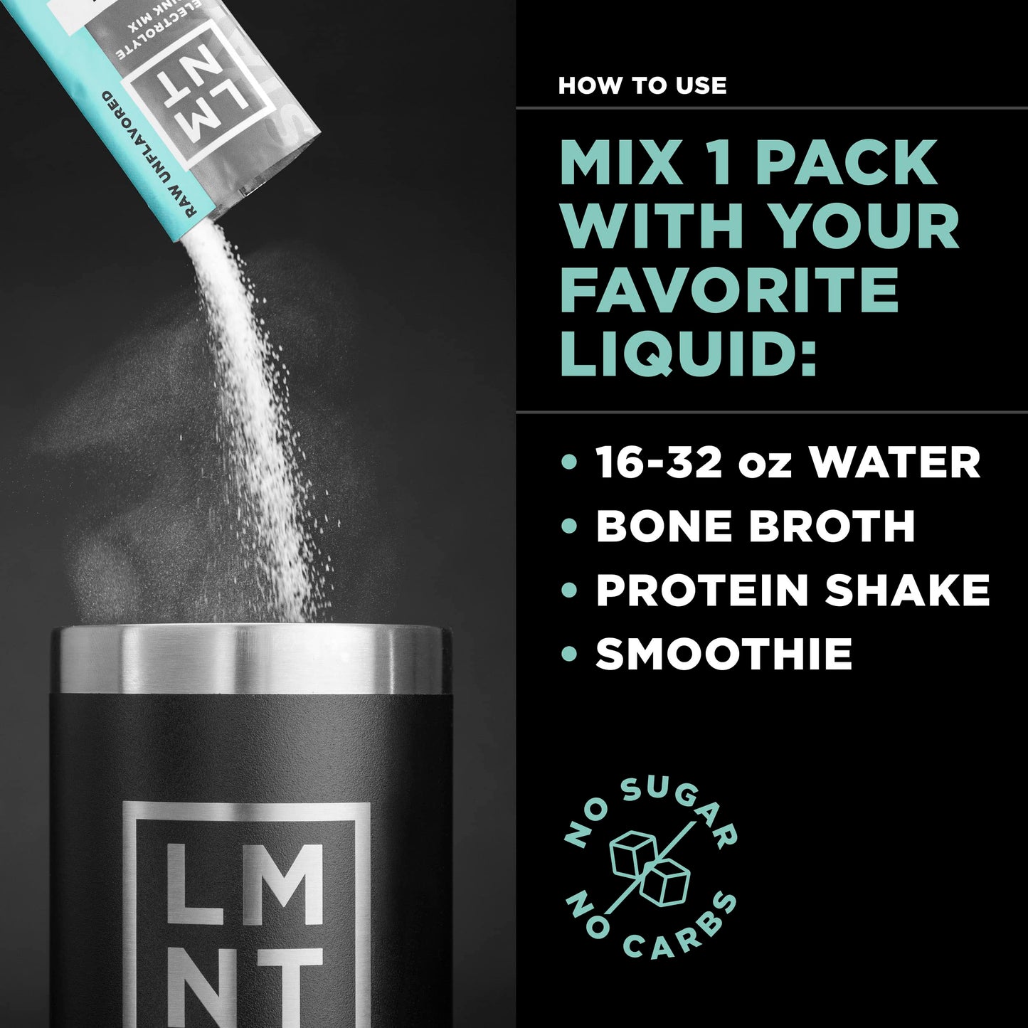 LMNT Zero Sugar Electrolytes - Watermelon Salt | Drink Mix | 30-Count