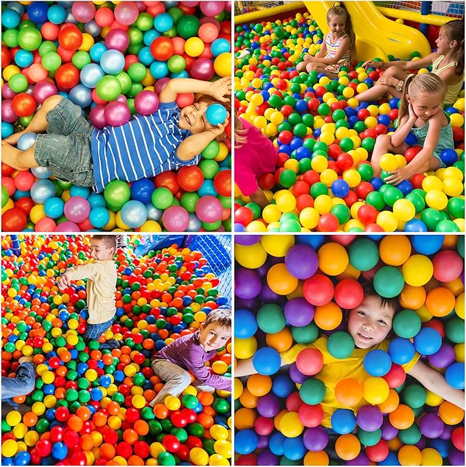 Vanland Ball Pit Balls for Baby and Toddler Phthalate Free BPA Free Crush Proof Plastic - Multicolored Pit Balls in Reusable Play Toys for Kids with Storage Bag nirvanaguru