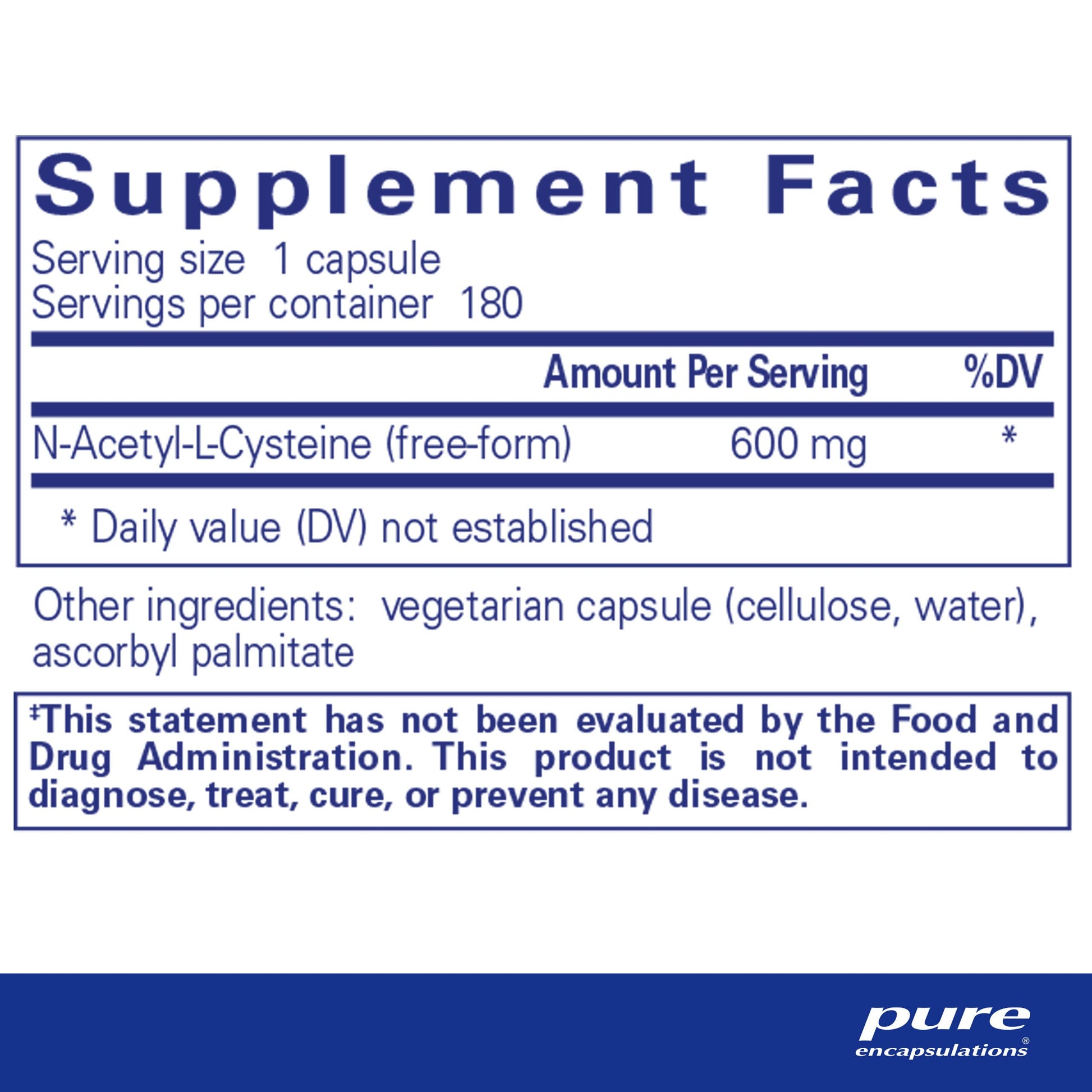 Pure Encapsulations NAC 600 mg - N-Acetyl Cysteine NAC Supplement for Lung Health & Immune Support, Liver Support & Antioxidants* - with Freeform N-Acetyl-L-Cysteine - 90 Capsules Nirvana Guru
