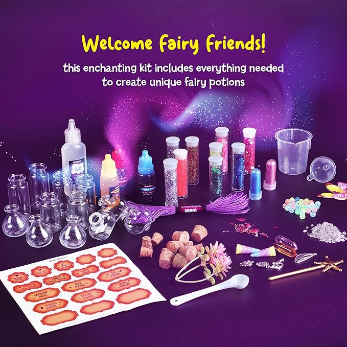 Dan&Darci Fairy Magic Potion Kit for Kids - Gifts for Girls - 6 7 8 9 10 Year Old Girl Gift - Christmas Ideas - Toys 8-10 7-8 - Arts and Crafts for Kid Ages 6-8 Years - Magical Workshop Craft Kits nirvanaguru