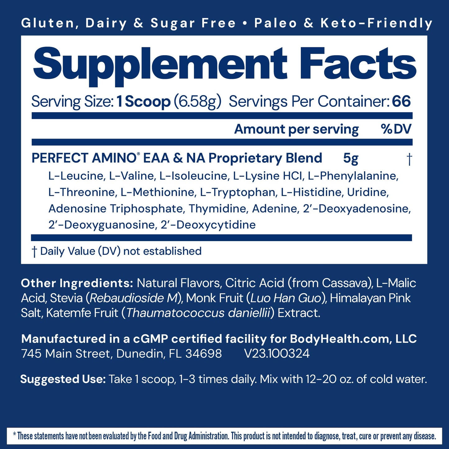 BodyHealth PerfectAmino Powder - BCAA and EAA Powder for Pre and Post Workout - Amino Acid Energy Drink for Men and Women to Support Lean Muscle and Recovery - Strawberry - 30 Servings Nirvana Guru