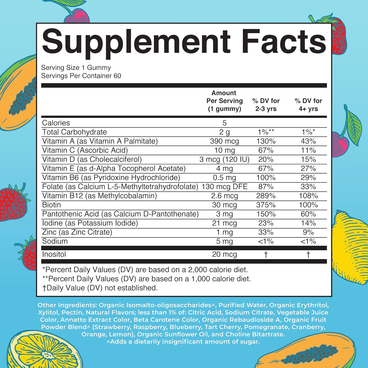 MaryRuth Organics Kids Vitamins | Multi | Sugar Free | 2 Month Supply | Kids Multivitamin Gummies for Ages 2+ | Vegan | Only 1 Gummy a Day | 60 Count - Nirvana Guru