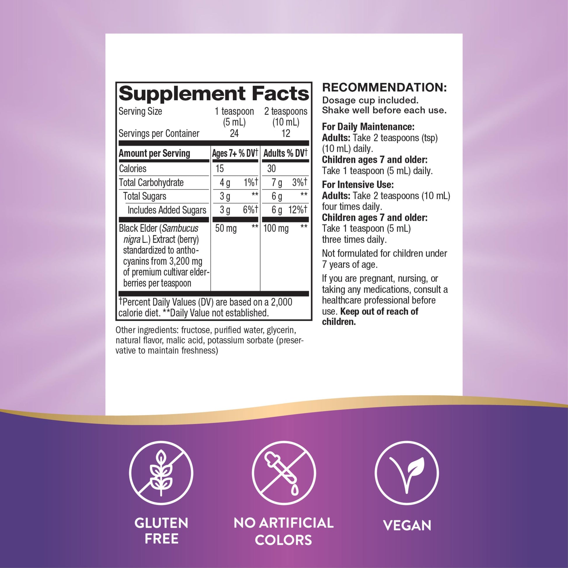 Nature’s Way Sambucus Elderberry Traditional Immune Syrup, Highly Concentrated Black Elderberry Extract, Traditional Immune Support*, Delicious Berry Flavored, 8 Fl Oz (Packaging May Vary) - Nirvana Guru