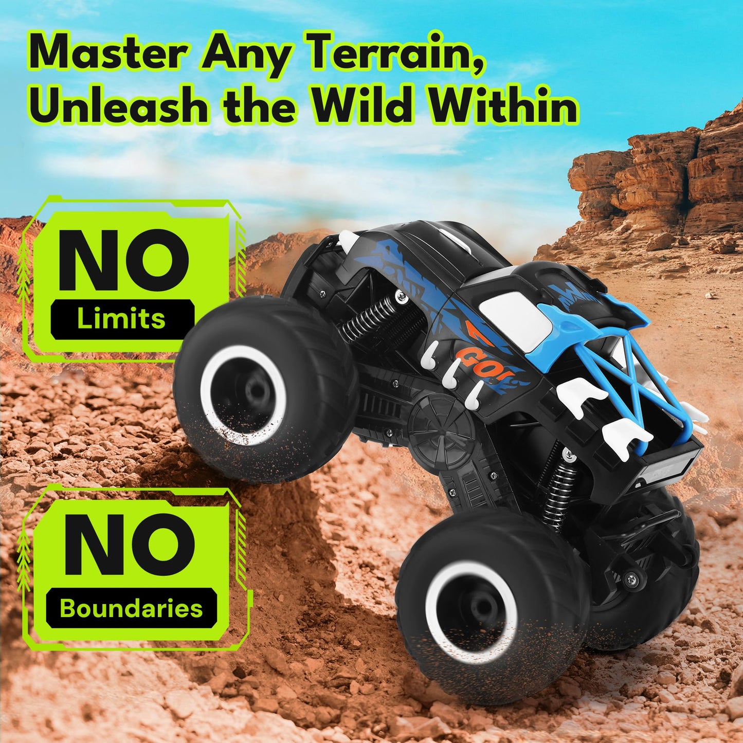 Threeking 1:16 Waterproof Monster Truck Toys RC Cars Amphibious Remote Control Car Trucks 4WD All Terrain Off-Road Pickup Toy for 6 7 8 9 10 11 12 Year Old Boys Girls Kids Gifts Presents Nirvana Guru