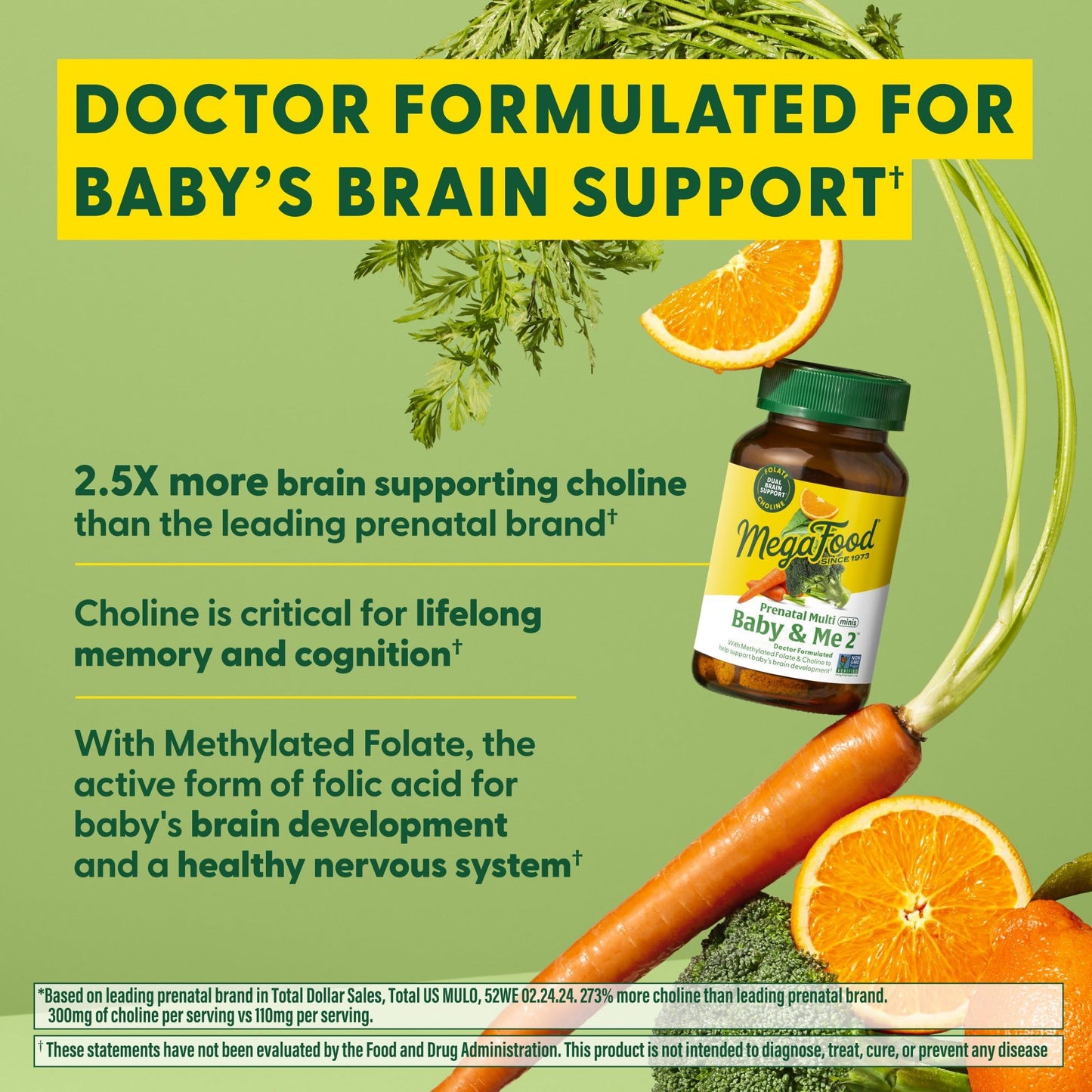 MegaFood Baby & Me 2 Prenatal Multi - Prenatal Vitamins for Women with Choline, Methyl Folate, Iron - Gluten-Free, Vegetarian, Pre Natal Multivitamin for Women - 60 Tablets, 30 Servings Nirvana Guru