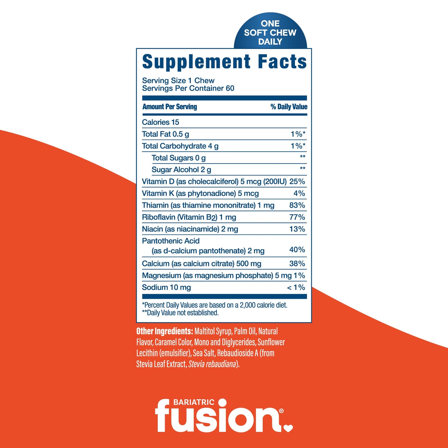 Bariatric Fusion Bariatric Calcium Chews | Calcium Citrate with Vitamin D3 Calcium Supplement Bariatric Vitamin | Sugar Free Calcium Citrate Chewable | Calcium Citrate 500mg | Caramel | 60 Count Nirvana Guru