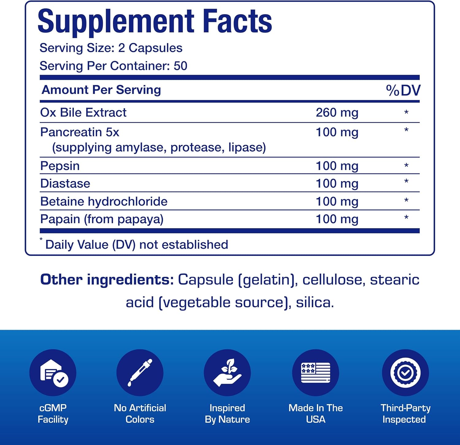 Multi Digestive Enzymes with Ox Bile Supplement - Clinical Strength Digestion Supplement with Pancreatin Pancreatic Enzymes for Protein Carb & Fat Digestive Support & Reduced Stomach Discomfort Nirvana Guru