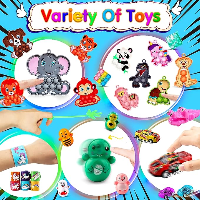 1000 PCS Party Favors for Kids, Fidget Toys Bulk, Goodie Bags Stuffers for Kids, Birthday Gifts, Prize Treasure Box Toys for Classroom, Pinata Stuffers, Carnival Prizes Nirvana Guru