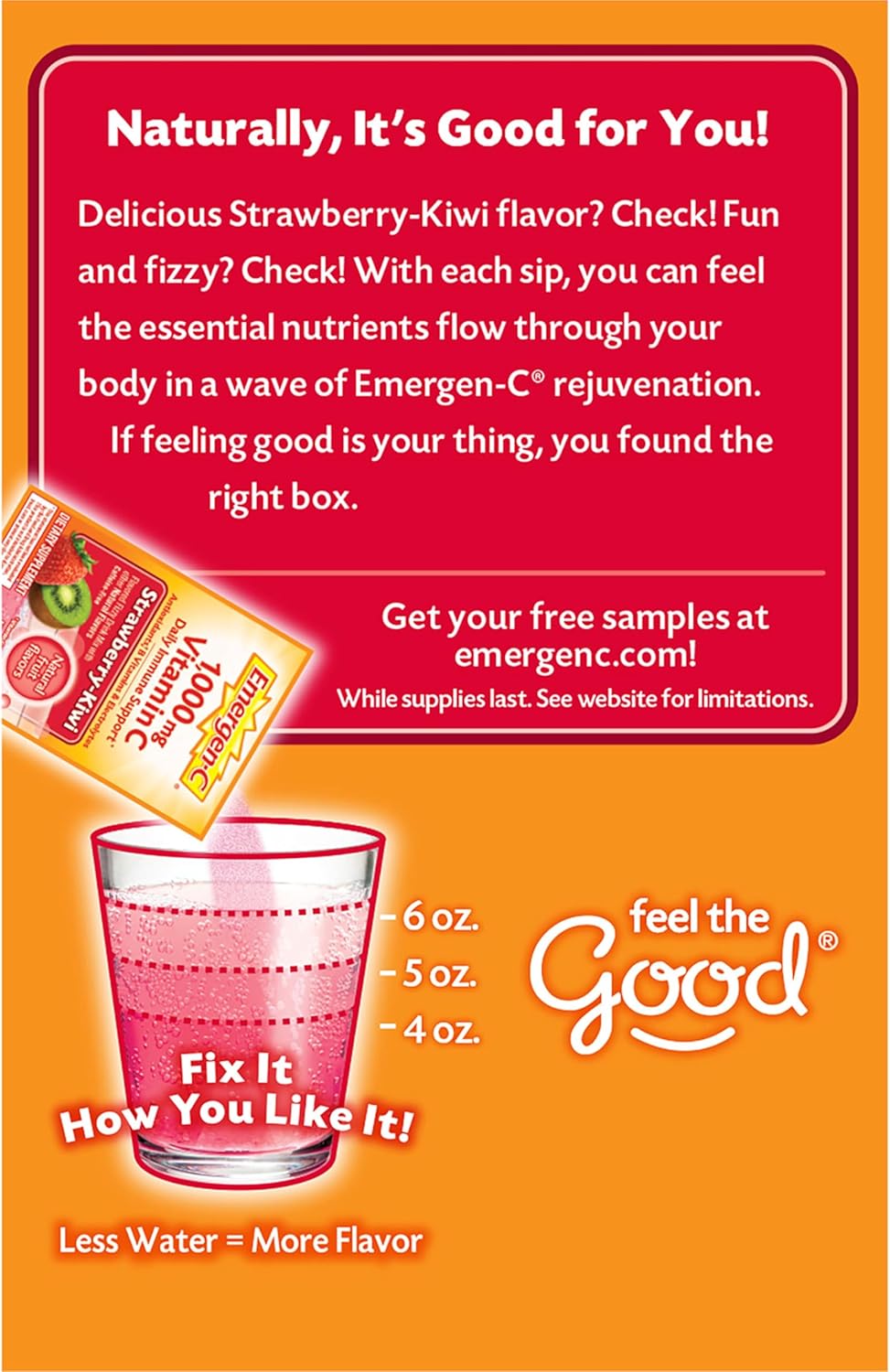 Emergen-C 1000mg Vitamin C Powder for Daily Immune Support Caffeine Free Vitamin C Supplements with Zinc and Manganese, B Vitamins and Electrolytes, Super Orange Flavor - 30 Count Nirvana Guru