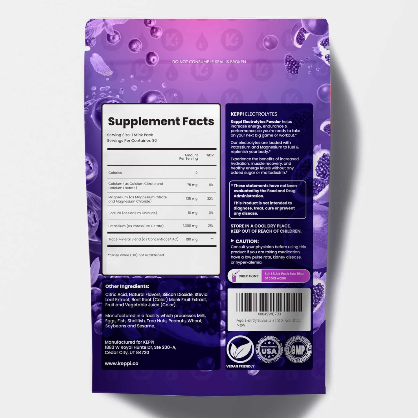 Keppi Electrolytes Powder Packets Assorted Flavors – Sugar Free Hydration Drink Mix with Potassium, Magnesium, Sodium – 30 Hydration Packets – Keto, Vegan, Fasting-Friendly, Zero Calorie - Nirvana Guru
