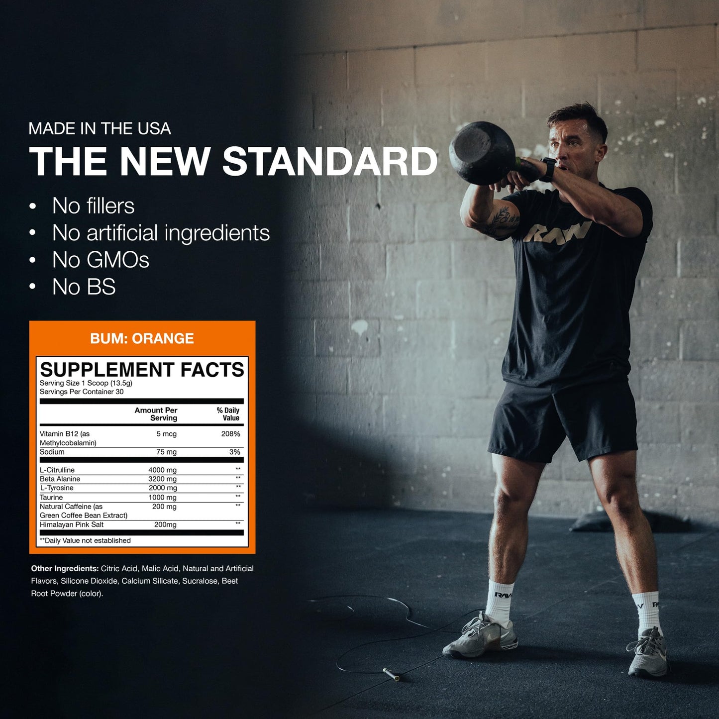 RAW Nutrition - Essential Pre - Chris Bumstead Pre Workout Formula, Sports Nutrition Pre-Workout Powders | Men & Womens Drink, Energy Powder for Working Out (Peach Mango)