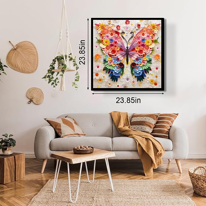Butterfly Puzzles for Adults 1000 Pieces, Challenging Colorful Flower Butterflies Puzzles with Paper Art, Difficult Animal Plant Jigsaw Puzzles for Adults nirvanaguru