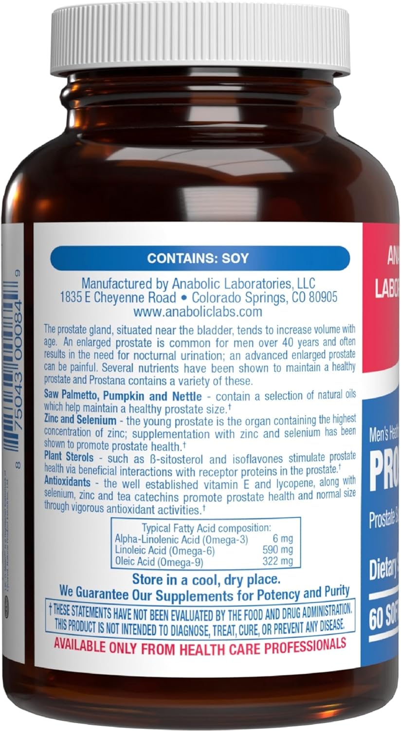 Prostana Prostate Health Supplement for Men - Clinical Formula Herbal Complex with Beta Sitosterol Saw Palmetto and Pumpkin Seed Oil for Prostate Support - Non-GMO & Made in The USA - 1 Month Supply Nirvana Guru