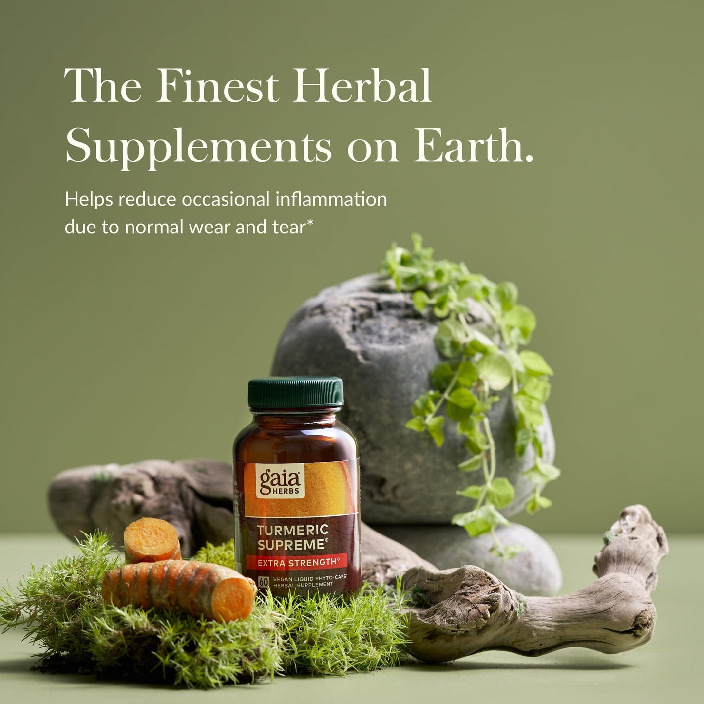 Gaia Herbs Turmeric Supreme Extra Strength - Supports Occasional Swelling from Normal Wear & Tear - with Turmeric Curcumin & Black Pepper - 60 Vegan Liquid Phyto-Capsules (Up to 60-Day Supply) - Nirvana Guru