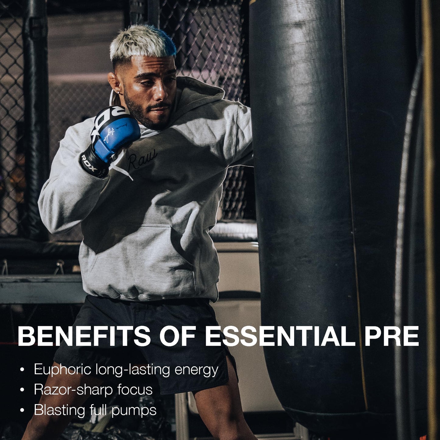 RAW Nutrition - Essential Pre - Chris Bumstead Pre Workout Formula, Sports Nutrition Pre-Workout Powders | Men & Womens Drink, Energy Powder for Working Out (Peach Mango)
