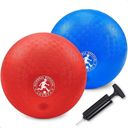 10 Inch Dodgeball Balls Playground Ball Kickball, Dodge Balls for Kids, Kickballs Handball for Indoor Outdoor Games Four Square Balls, Includes Pump nirvanaguru