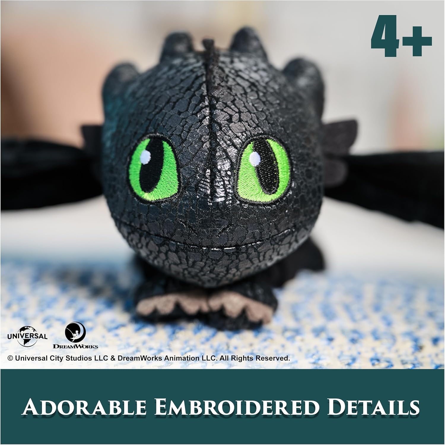 Dreamworks Dragons How to Train Your Dragon, Hug and Glide Toothless Plush Toy, 12” Dragon Stuffed Animal, Kids Toys for Boys Ages 4 and Up nirvanaguru