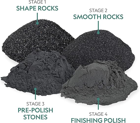 National Geographic Rock Tumbler Grit and Polish Refill Kit - Tumbling Grit Media, Polish Up to 20 lbs. of Rocks, Works with Any Rock Polisher, Rock Tumbler Supplies nirvanaguru