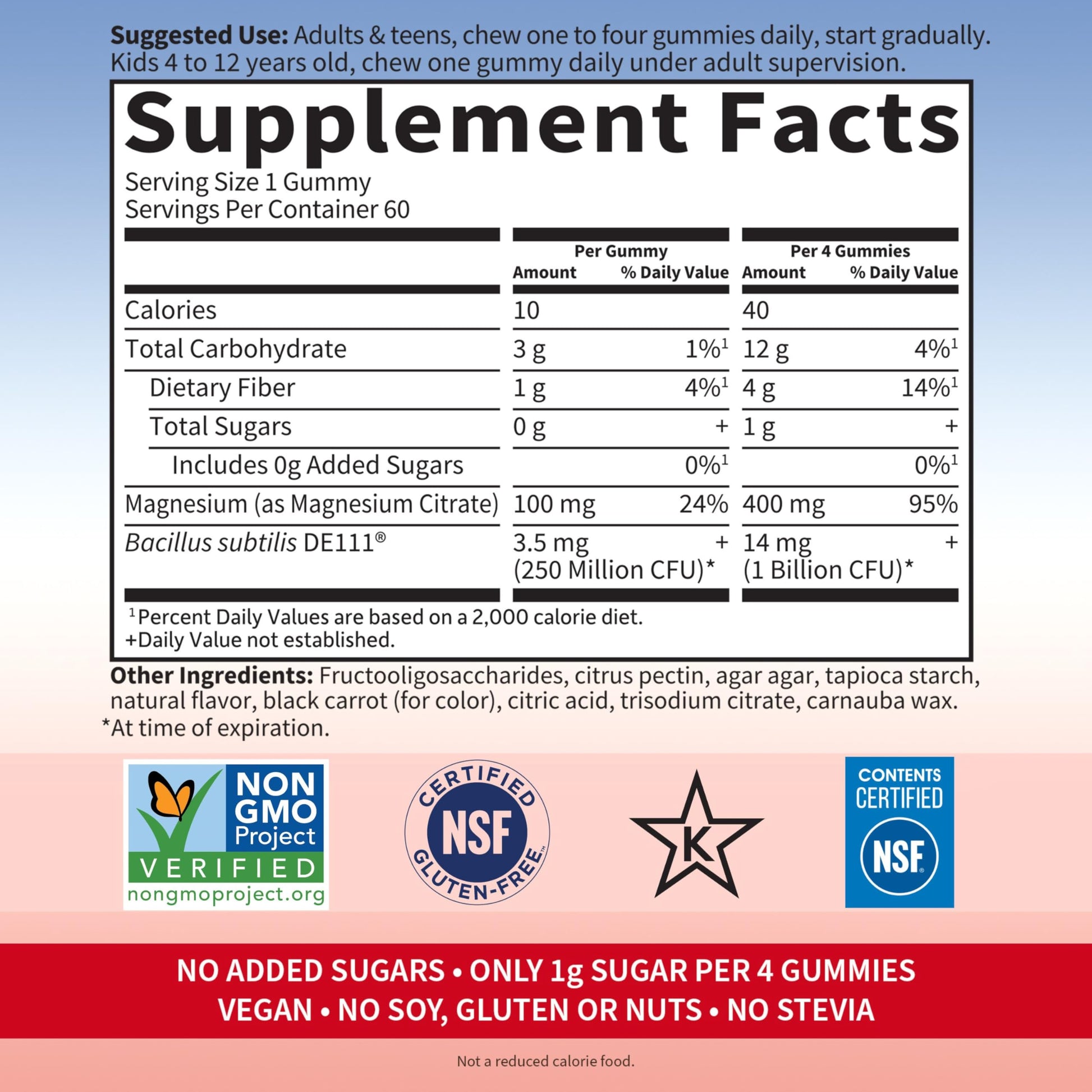 Garden of Life - Dr Formulated Magnesium Citrate Supplement with Prebiotics & Probiotics for Stress, Sleep & Recovery - Vegan, Gluten Free, Kosher, Non-GMO, No Added Sugars – 60 Raspberry Gummies - Nirvana Guru