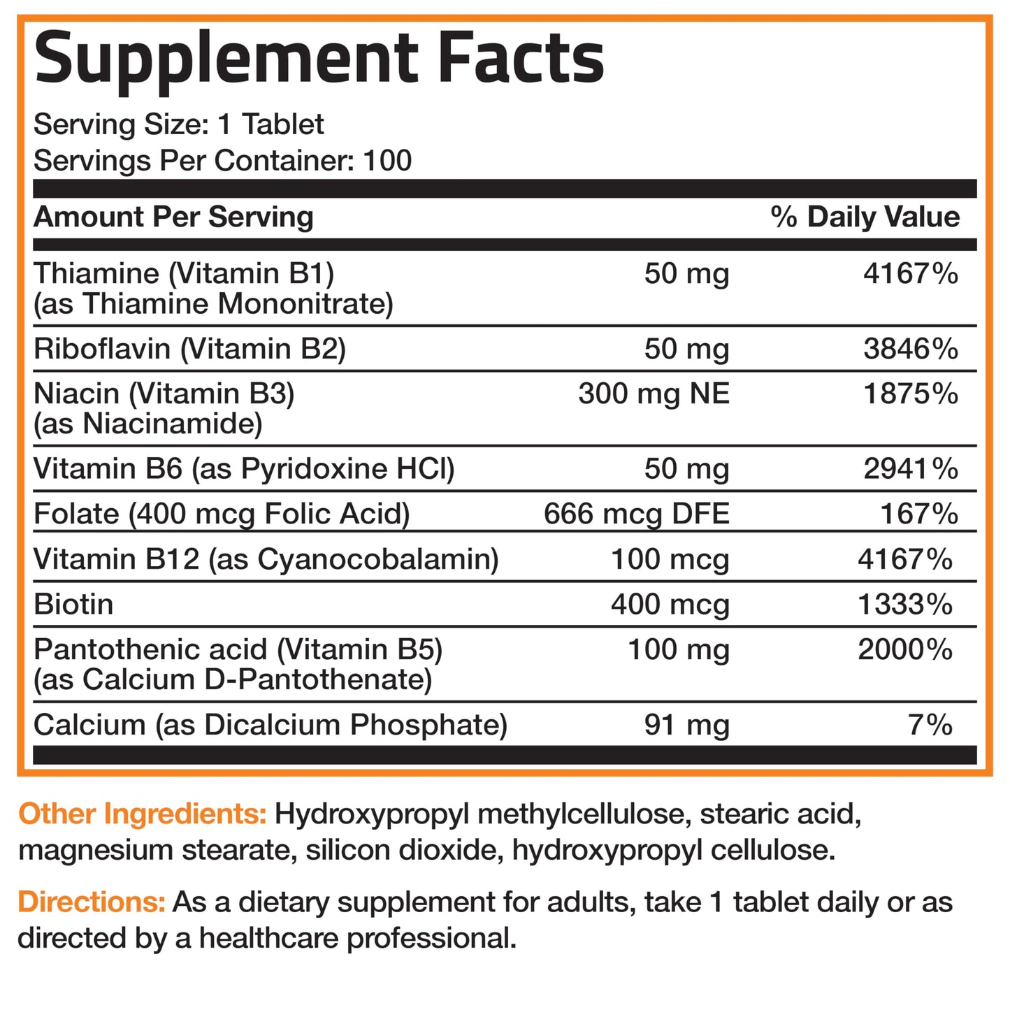 Bronson Super B Vitamin B Complex Sustained Slow Release (Vitamin B1, B2, B3, B6, B9 - Folic Acid, B12) Contains All B Vitamins 60 Tablets Nirvana Guru