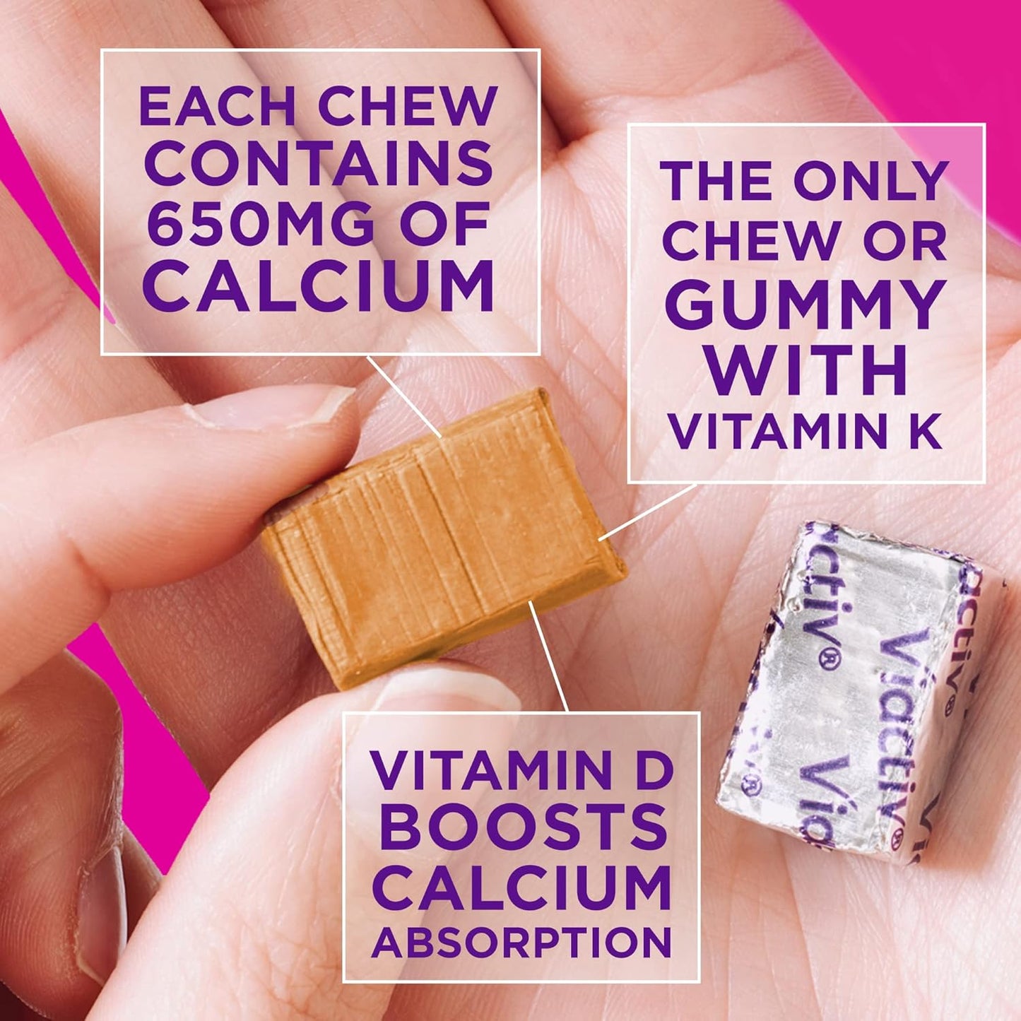Viactiv Calcium +Vitamin D3 Supplement Soft Chews, Caramel, 60 Chews - Calcium Dietary Supplement for Bone Health Nirvana Guru