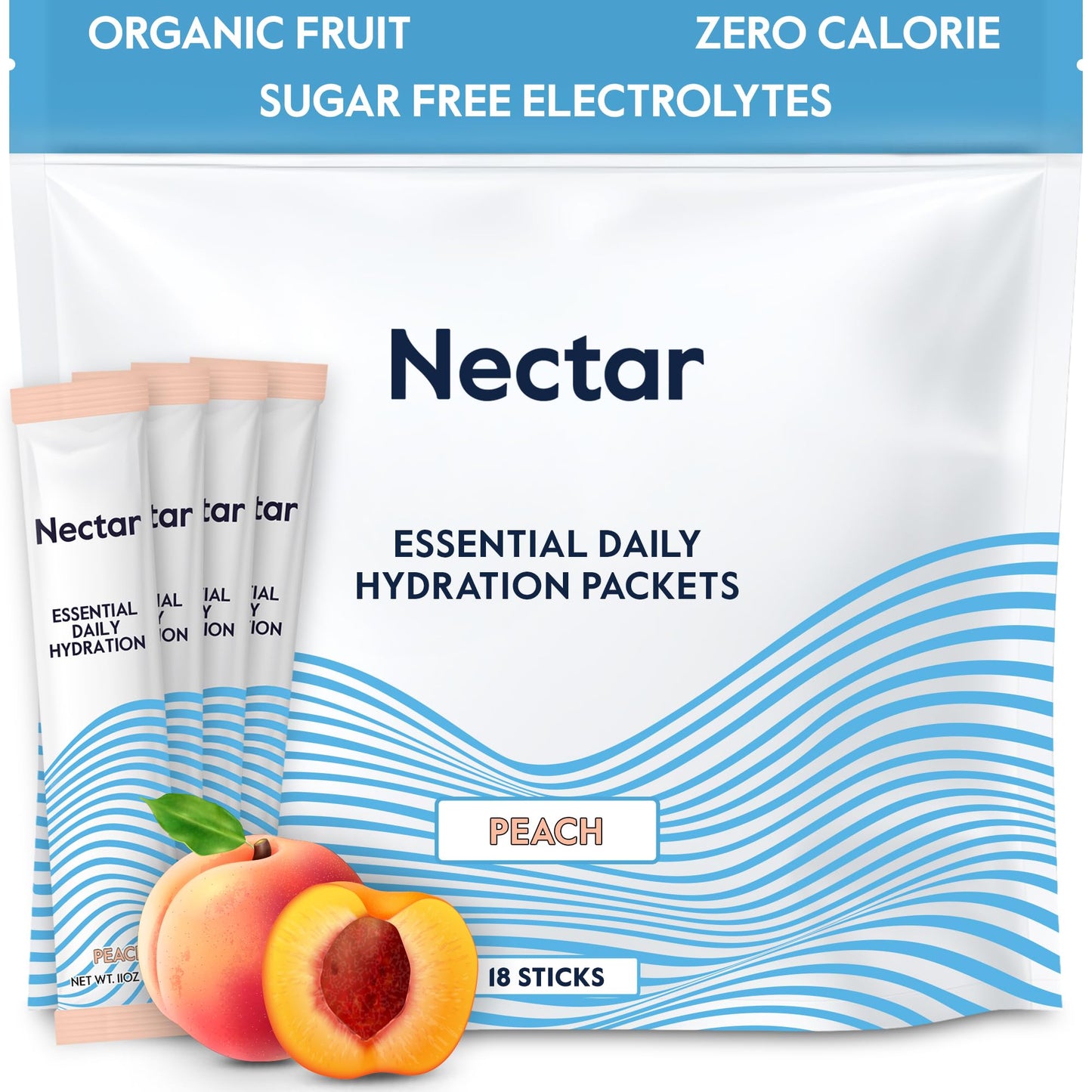 Nectar Hydration Packets - Electrolytes Powder Packets - Sugar Free & 0 Calorie - Organic Fruit Liquid Daily IV Hydrate Packets for Dehydration Relief & Rehydration (Tropical 30 Pack) - Nirvana Guru