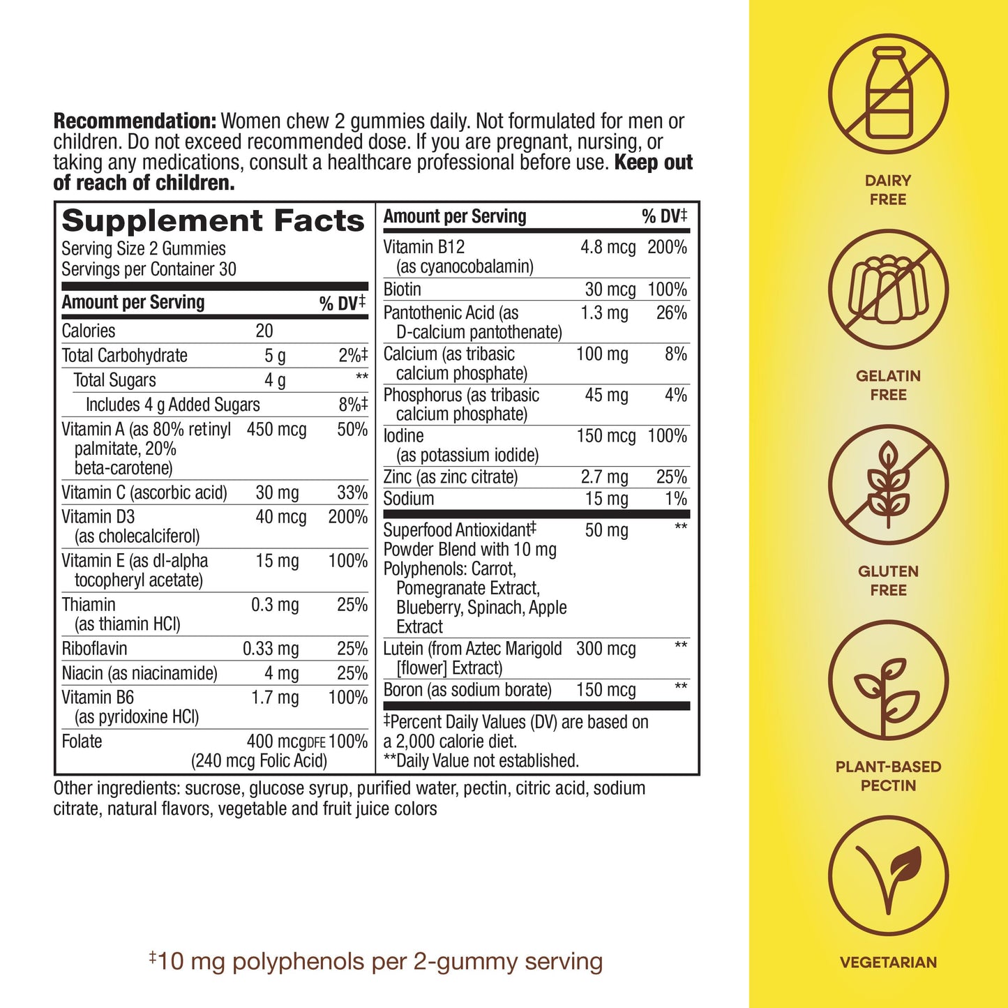Nature's Way Alive Women’s 50+ Daily Gummy Multivitamins, Supports Multiple Body Systems*, Supports Healthy Heart, Brain & Bones,* B-Vitamins, Mixed Berry Flavored, 150 Gummies (Packaging May Vary) - Nirvana Guru