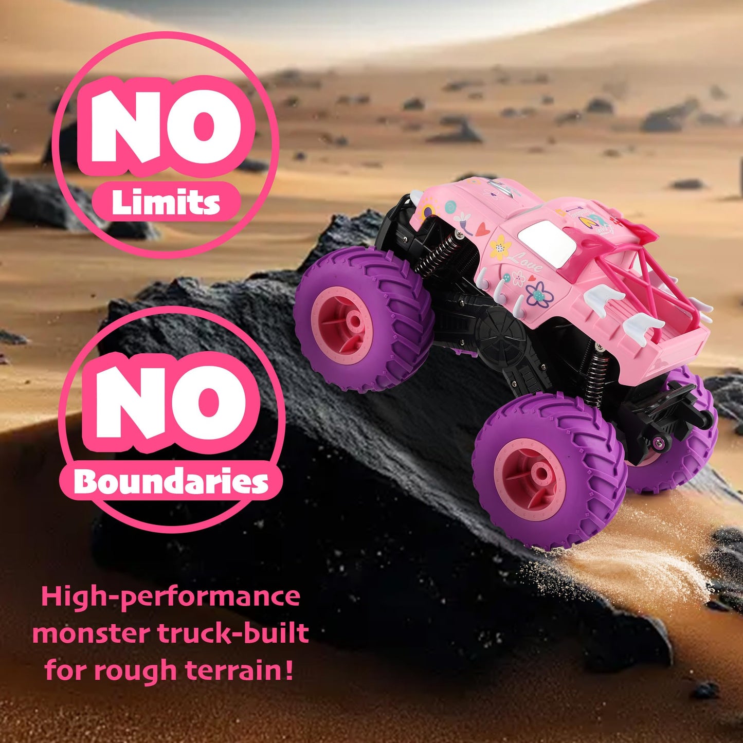 Threeking 1:16 Waterproof Monster Truck Toys RC Cars Amphibious Remote Control Car Trucks 4WD All Terrain Off-Road Pickup Toy for 6 7 8 9 10 11 12 Year Old Boys Girls Kids Gifts Presents Nirvana Guru