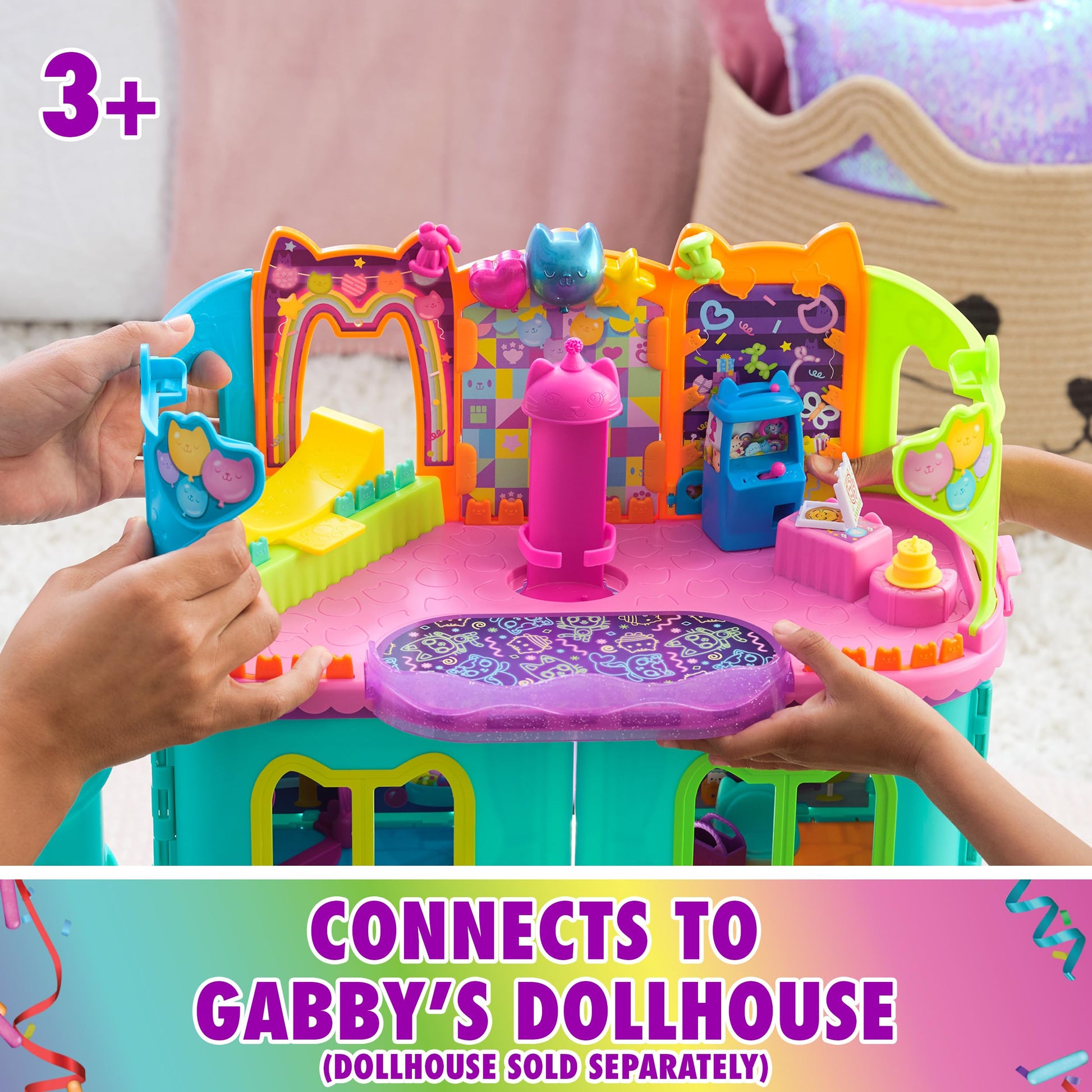 Gabby's Dollhouse, 14 Pc Celebration Dollhouse, 25-Inches Tall, with Toy Figures, Doll House Furniture & 10 Sounds, Kids Toys for Girls & Boys Ages 3+ Nirvana Guru