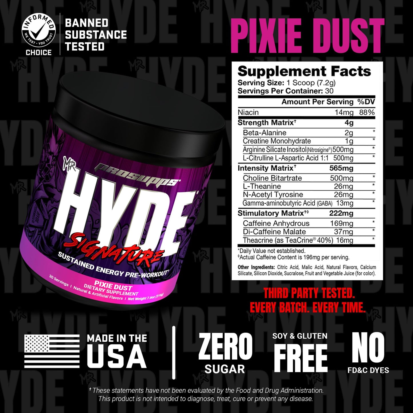 PROSUPPS Mr. Hyde Signature Pre Workout Powder with Creatine, Beta Alanine & Caffeine - Performance, Energy & Endurance - Clean Fitness & Gym Supplements for Men & Women (Blue Razz, 30 Servings) Nirvana Guru