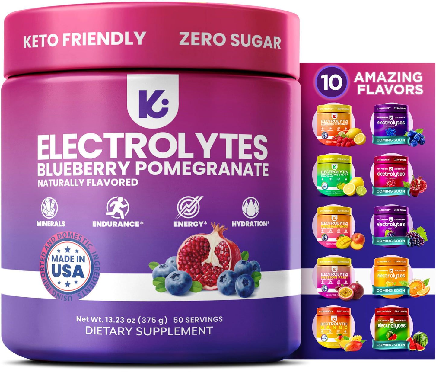 Keppi Electrolytes Powder Packets Assorted Flavors – Sugar Free Hydration Drink Mix with Potassium, Magnesium, Sodium – 30 Hydration Packets – Keto, Vegan, Fasting-Friendly, Zero Calorie - Nirvana Guru