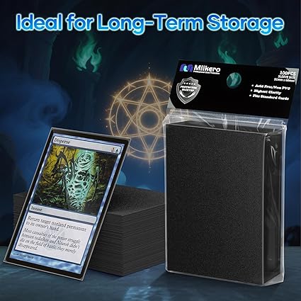 500 Counts Black Card Sleeves, Matte Card Sleeve Deck Card Protectors, Trading Card Sleeves Fit for MTG, TCG and Sports Cards nirvanaguru