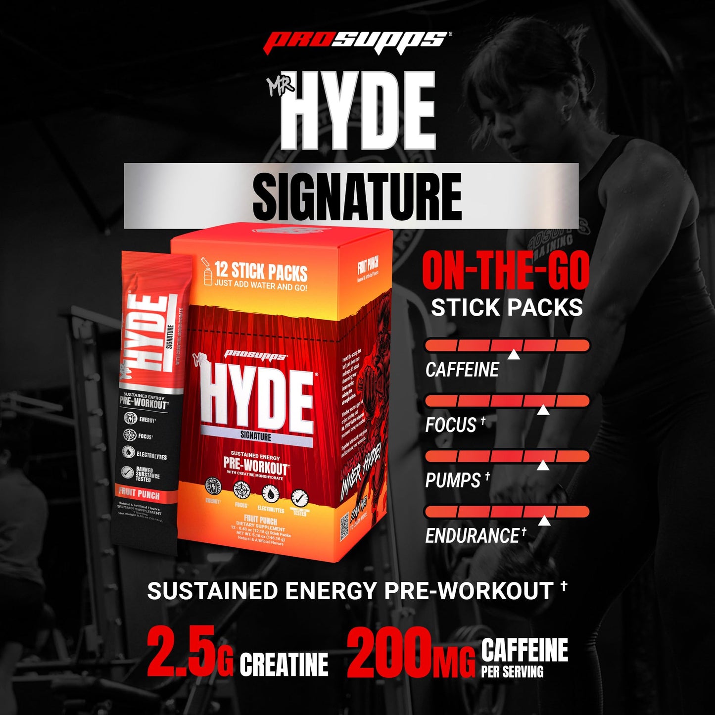 PROSUPPS Mr. Hyde Signature Pre Workout Powder with Creatine, Beta Alanine & Caffeine - Performance, Energy & Endurance - Clean Fitness & Gym Supplements for Men & Women (Blue Razz, 30 Servings) Nirvana Guru