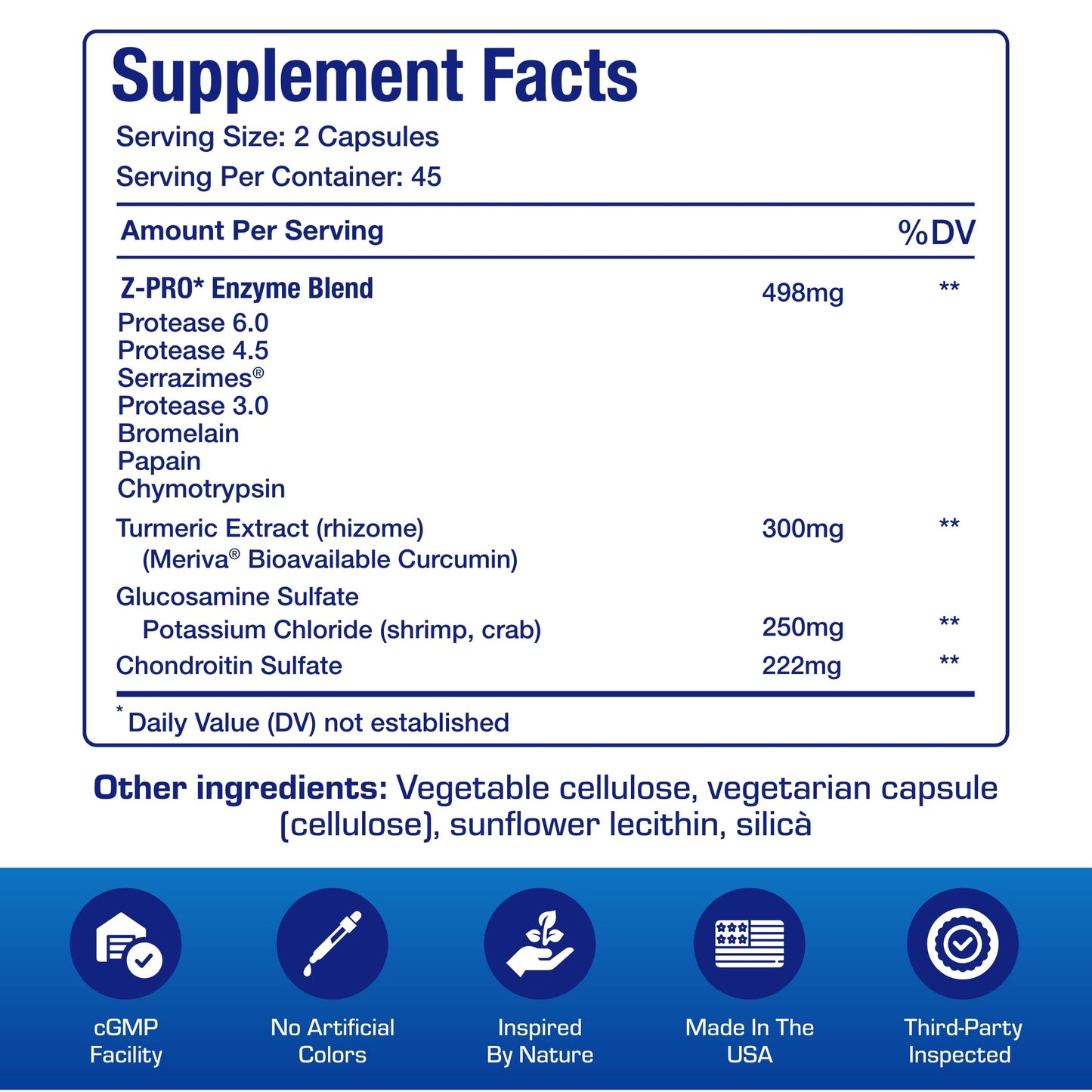 Nutra Disc & Joint Support Supplement - Clinically Formulated Restorative Cartilage Ligament and Tendon Supplement with Patented Meriva Curcumin & Glucosamine and Chondroitin for Adults - 45 Servings Nirvana Guru