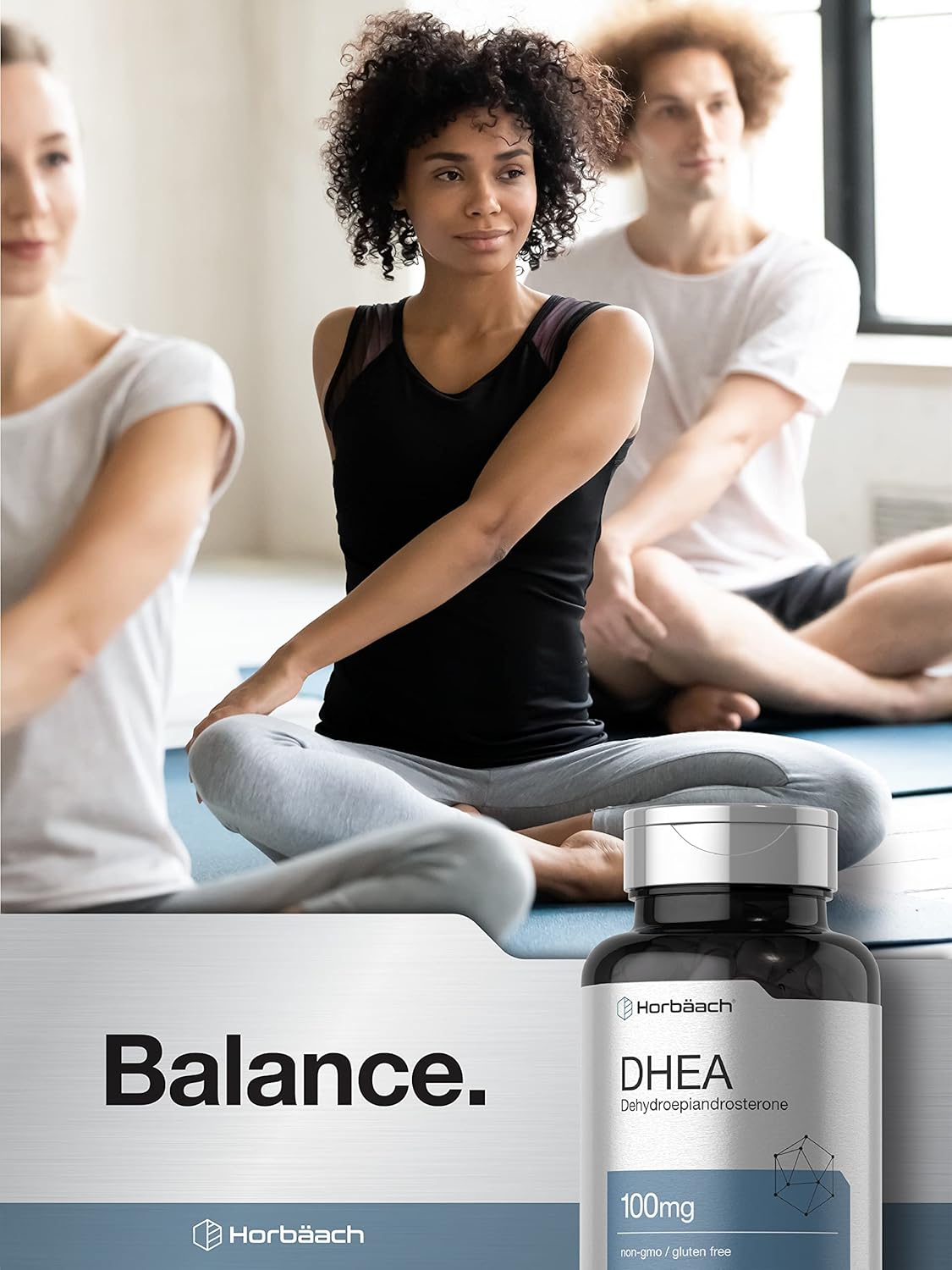 Horbäach DHEA 100mg | 200 Capsules | Supplement for Men and Women | Non-GMO, Gluten Free - Nirvana Guru