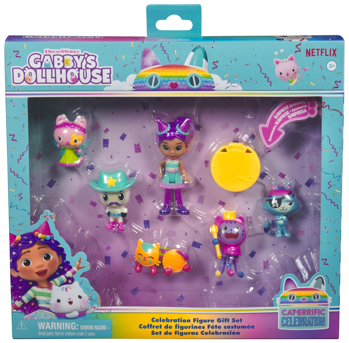 Gabby's Dollhouse, 14 Pc Celebration Dollhouse, 25-Inches Tall, with Toy Figures, Doll House Furniture & 10 Sounds, Kids Toys for Girls & Boys Ages 3+ Nirvana Guru
