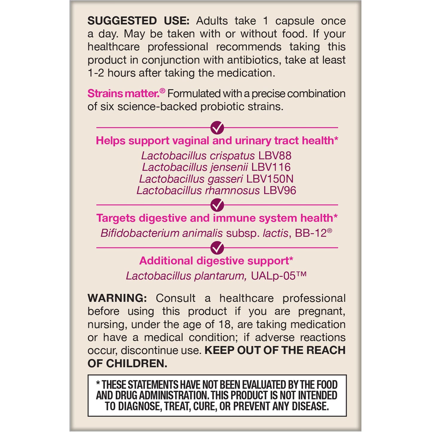 Jarrow Formulas Fem Dophilus Probiotics for Women - 10 Billion CFU, Female Vaginal Probiotics, Vaginal, Urinary Tract and Digestive Support, 30 Capsules - Nirvana Guru