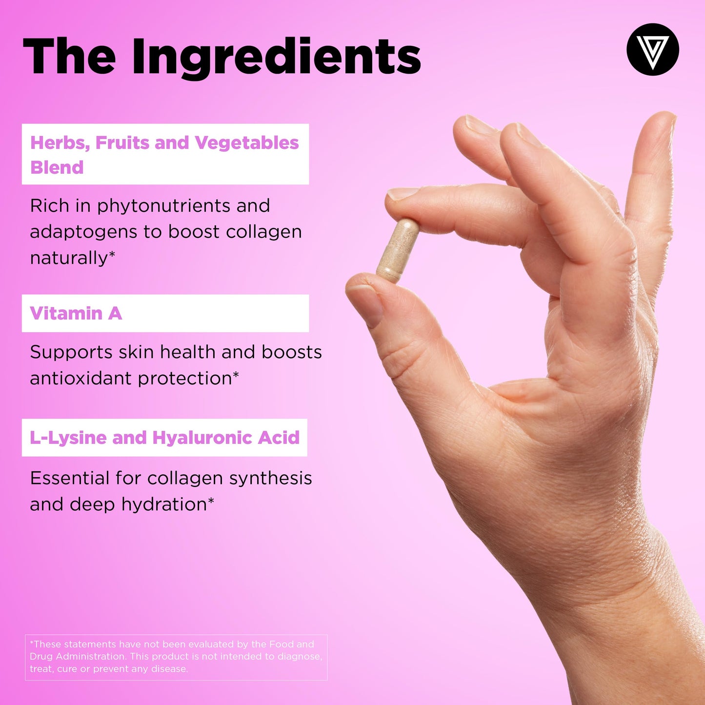 Vital Vitamins Multi Collagen for Women & Men - Type I, II, III, V, X - Grass Fed, Non-GMO - 150 Capsules