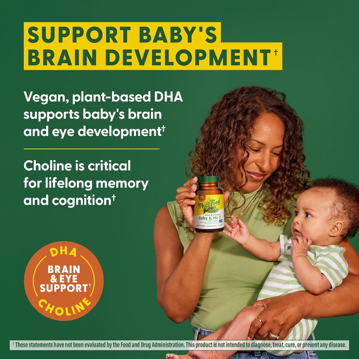 MegaFood Baby & Me 2 Prenatal Vitamins for Women, DHA & Choline Supplements, Liquid DHA and Choline for Baby's Brain and Eye Development During Pregnancy, Vegan, 60 Capsules (30 Servings) Nirvana Guru