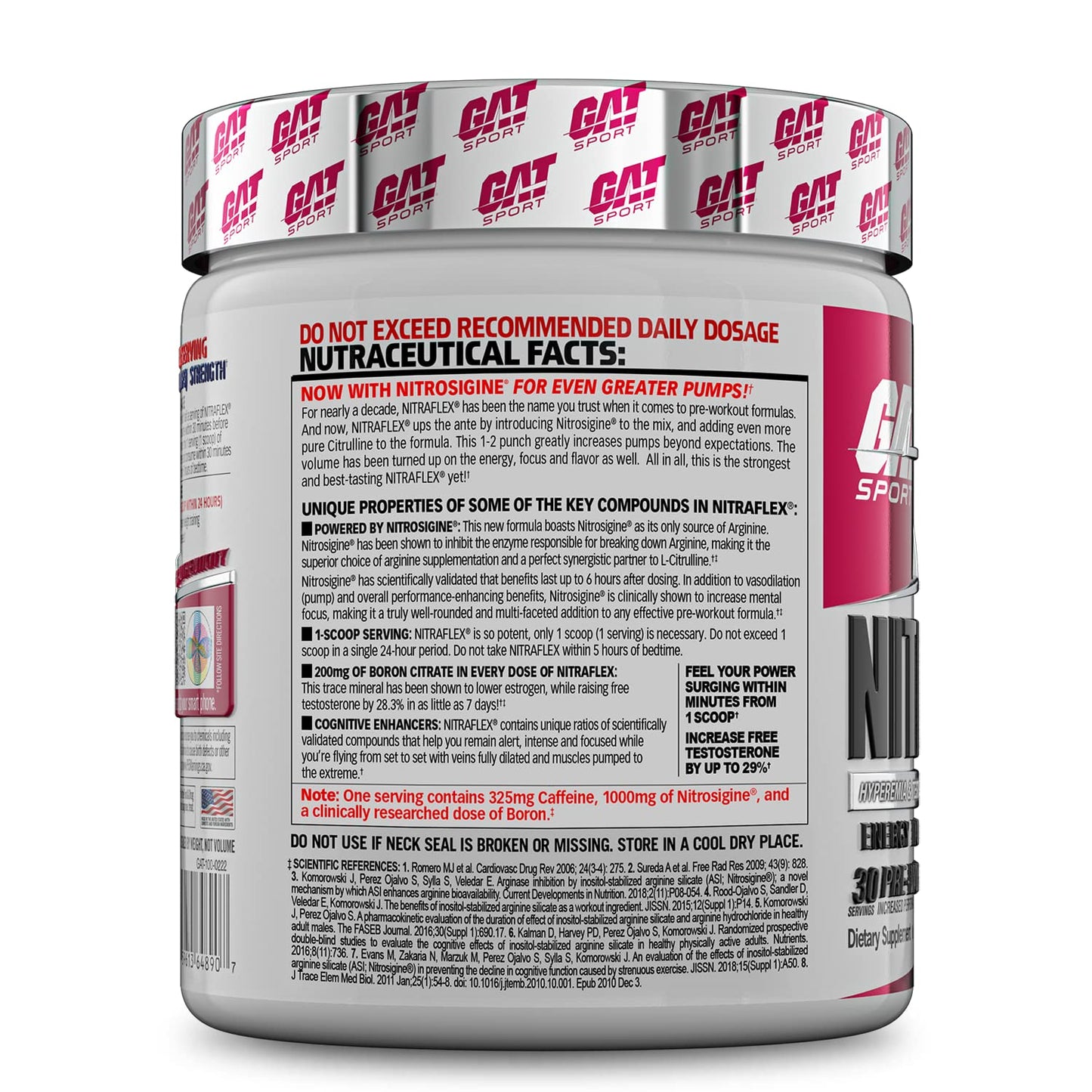 GAT SPORT Nitraflex Advanced Pre-Workout Powder, Increases Blood Flow, Boosts Strength and Energy, Improves Exercise Performance, (Blue Raspberry, 30 Servings) Nirvana Guru