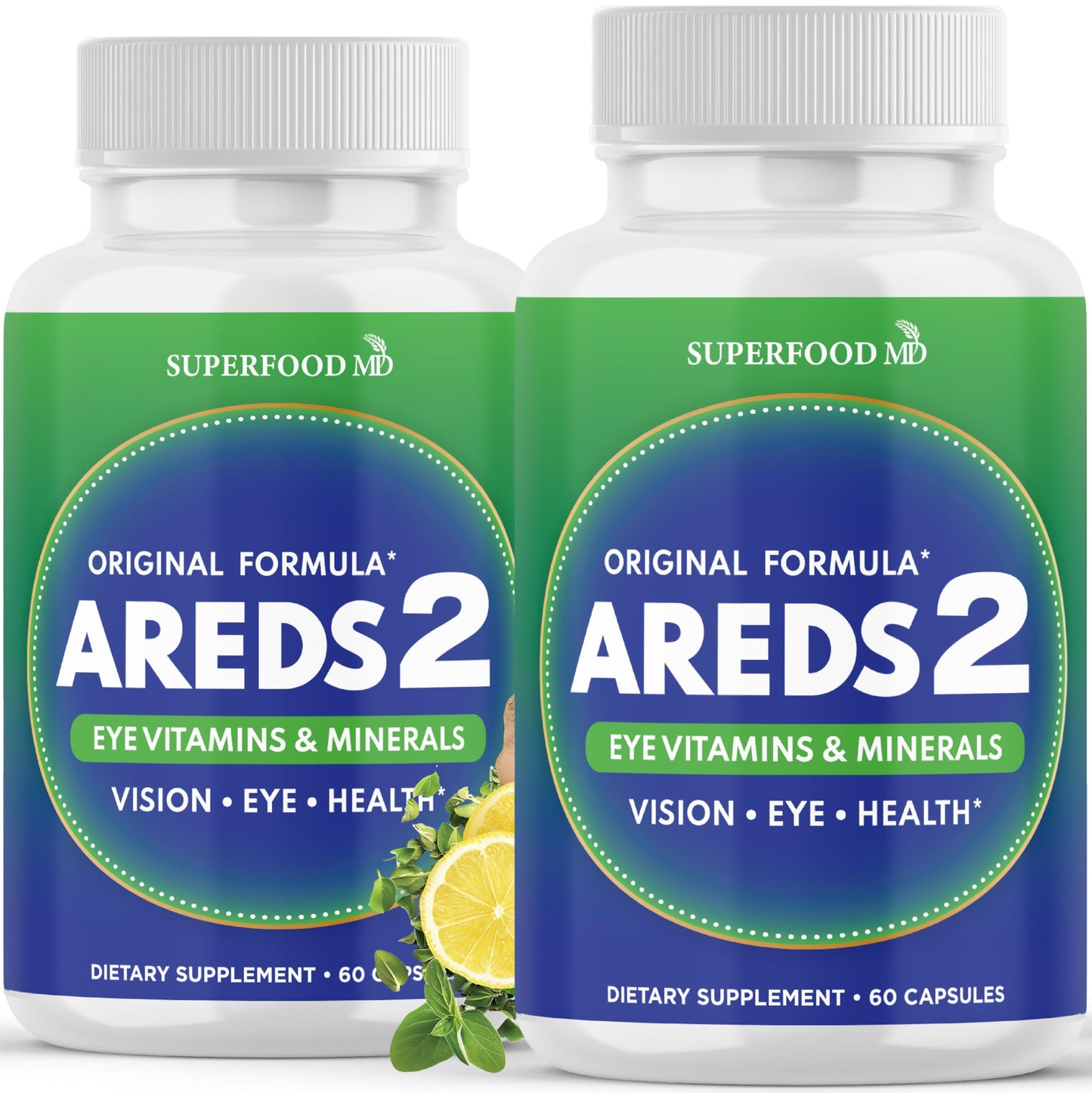 AREDS 2 Eye Vitamin & Mineral Supplement, Contains Lutein, Vitamin C, Zeaxanthin, Zinc & Vitamin E with Added Copper - 120 Count Nirvana Guru