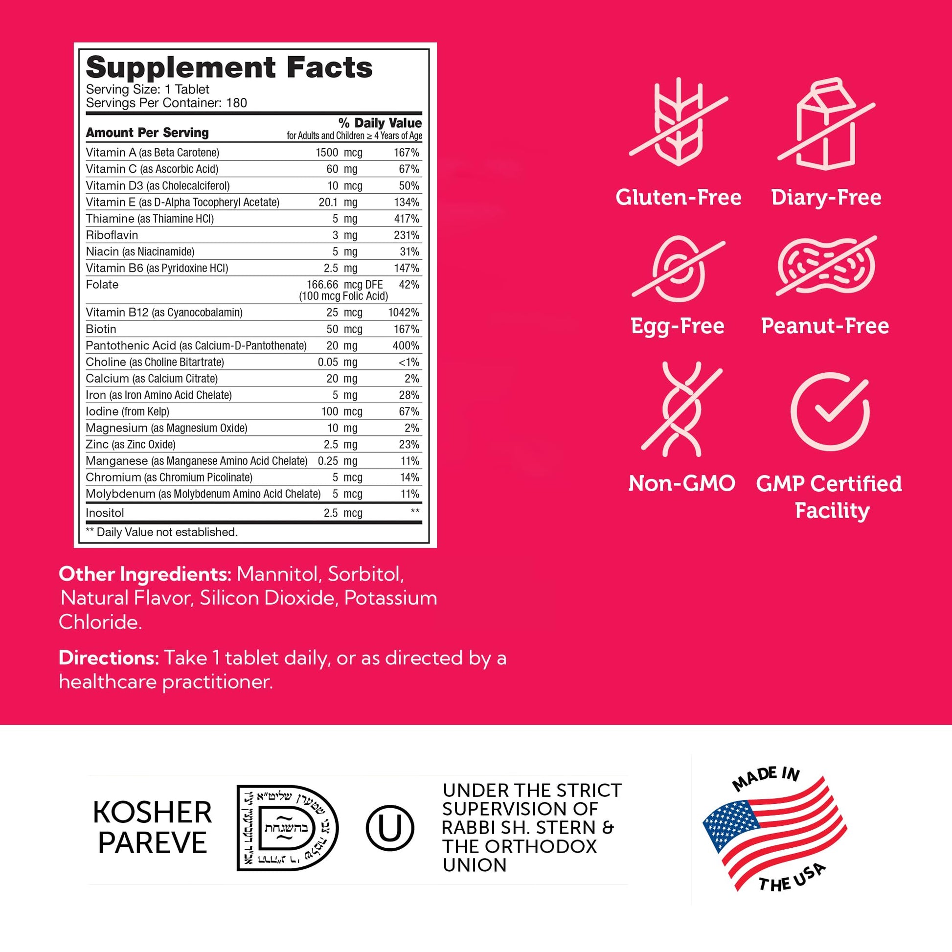 Zahler Kids Multivitamin Chewable Vitamin Tablet - Complete One Daily Kids Vitamins Supplement - Contains 20+ Minerals & Vitamins for Kids & Toddlers - Kosher Multivitamins Cherry Flavor (90) - Nirvana Guru