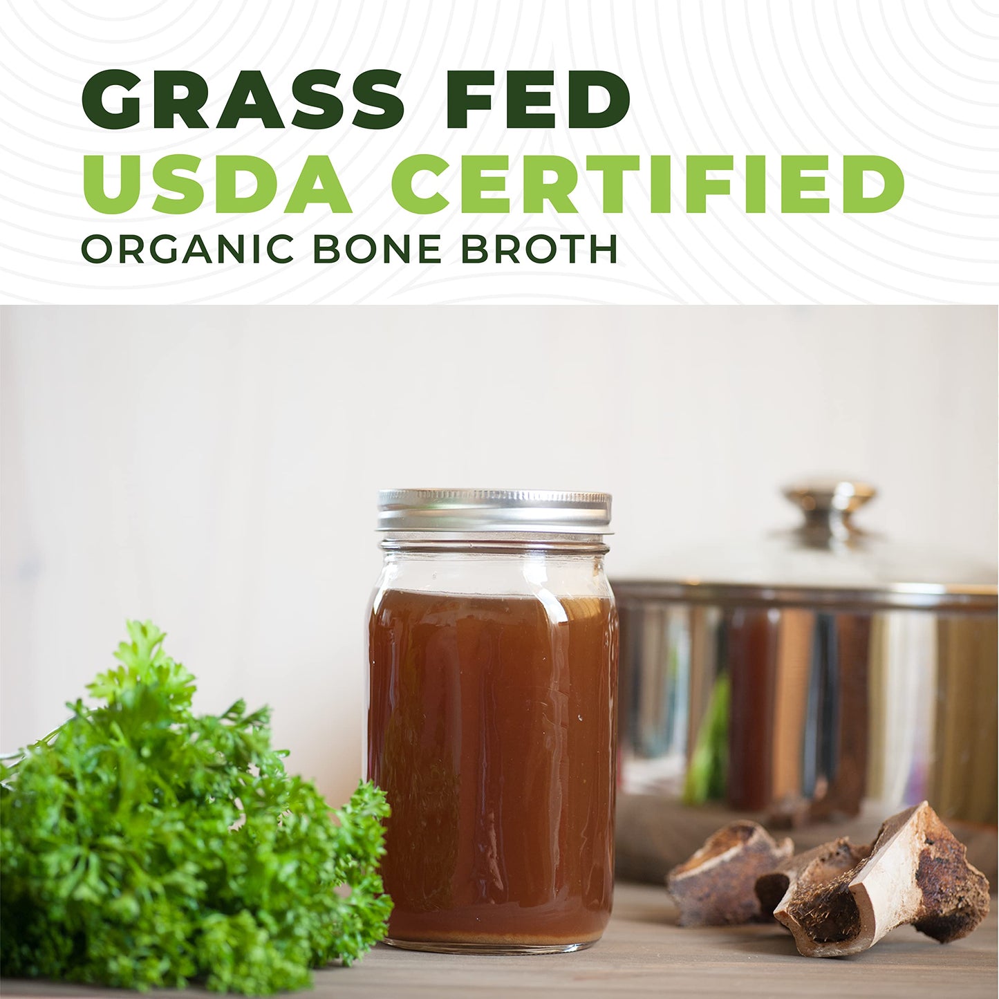 Bone Broth Protein Powder, Chocolate, Grass Fed 2lbs, 42 servings 16g protein, 13g Collagen. Low Carb, 2 net Carb, Dairy Free, Keto Friendly Bone Broth Protein Supplement with Collagen Types I & III - Nirvana Guru