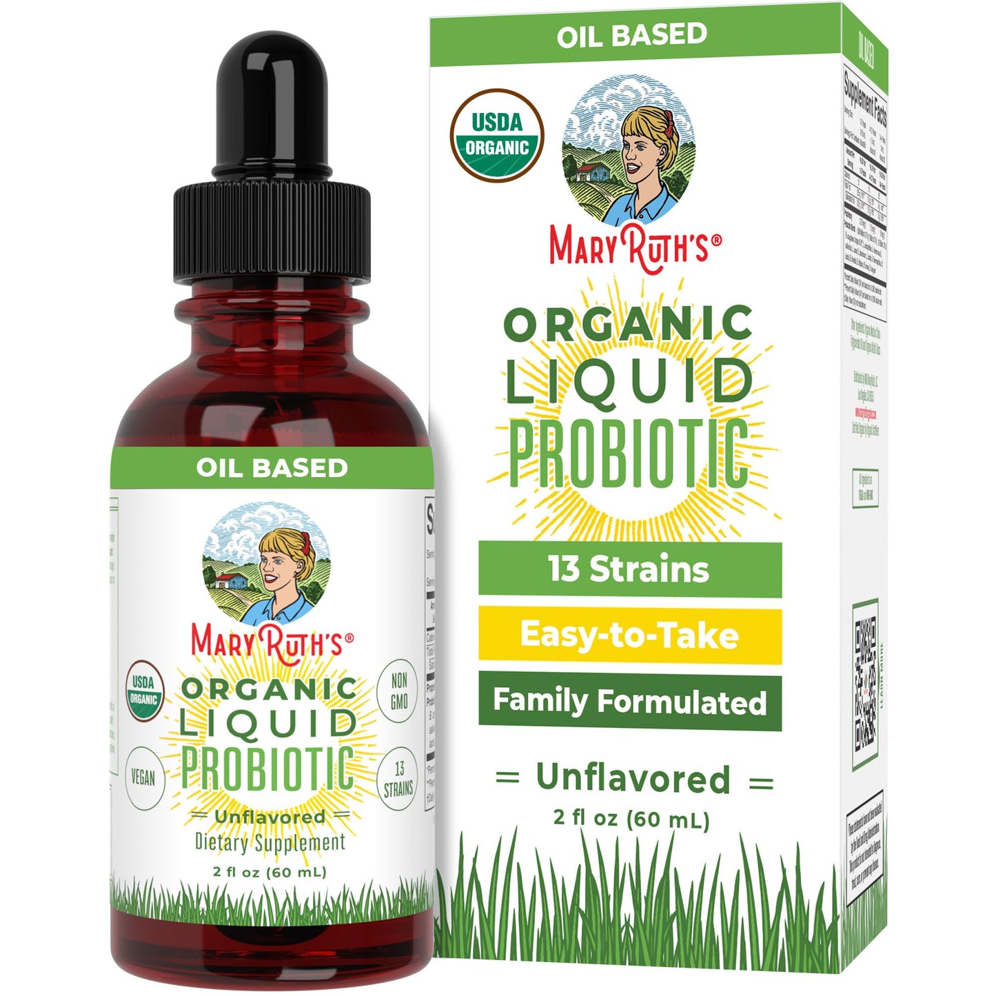 MaryRuth Organics USDA Organic Liquid Probiotic | Digestive Health | Gut Health | Probiotics for Women | Probiotics for Men | Probiotics for Kids | Acidophilus Probiotic | Non-GMO | 40 Servings - Nirvana Guru