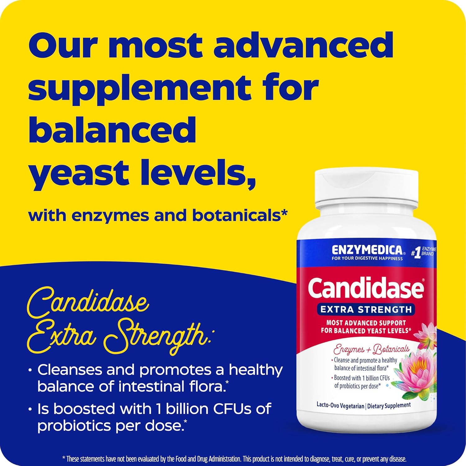 Enzymedica, Candidase Extra Strength, Advanced Cleansing Support, with Digestive Enzymes, Probiotics & Botanicals, 42 Count FFP Nirvana Guru