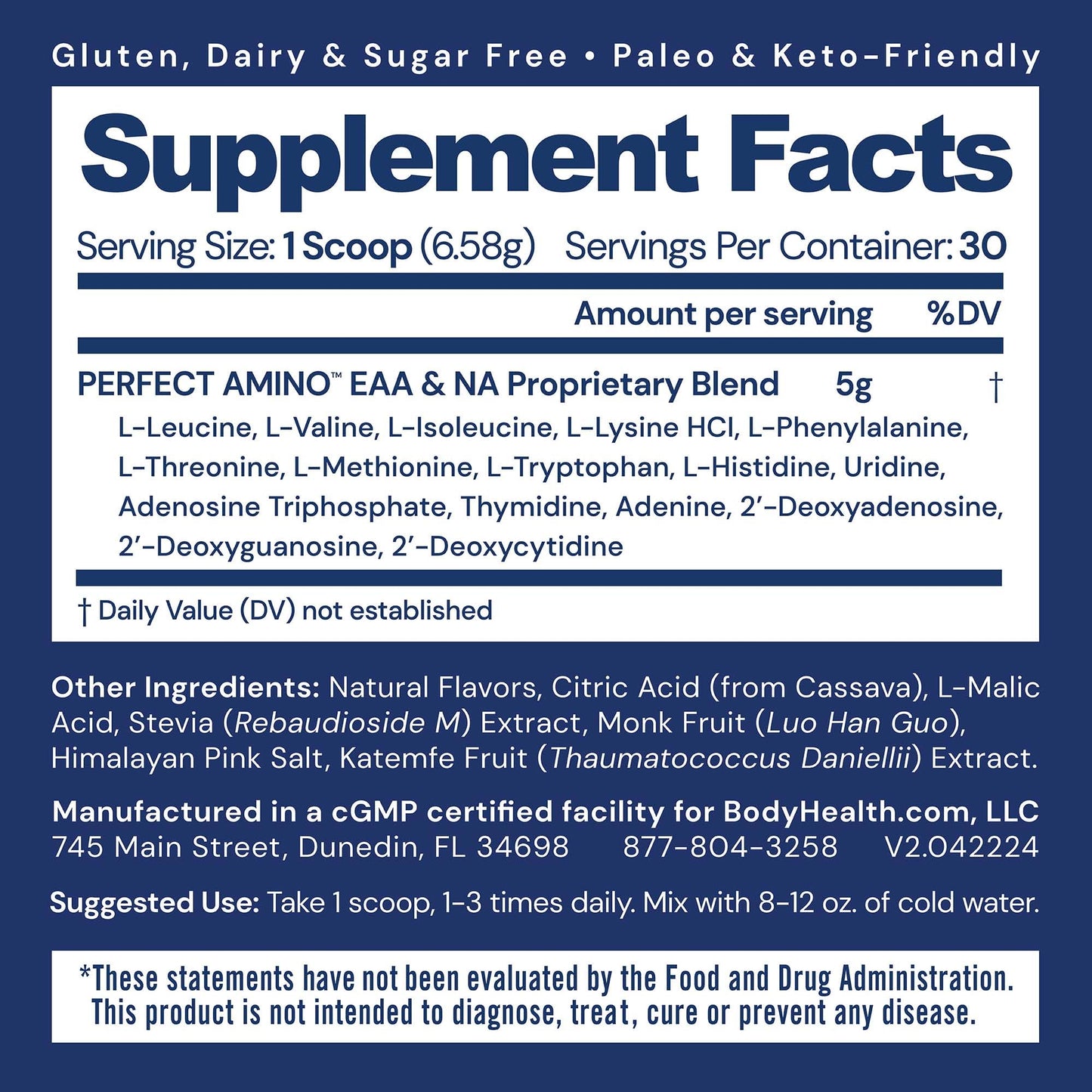 BodyHealth PerfectAmino Powder - BCAA and EAA Powder for Pre and Post Workout - Amino Acid Energy Drink for Men and Women to Support Lean Muscle and Recovery - Strawberry - 30 Servings Nirvana Guru